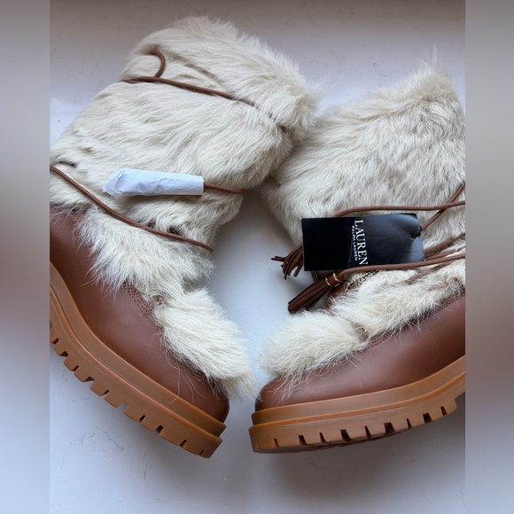 Brand new. Ralph Lauren Women's Celia Shearling Mid Boots - Picture 4 of 6